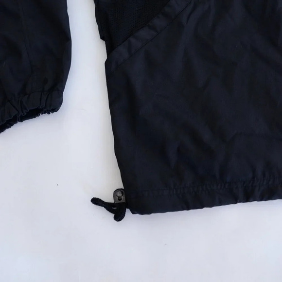 VTG Russell Athletic Half Zip Water Resistant Finish Stowaway Hood Black Jacket - Picture 7 of 12